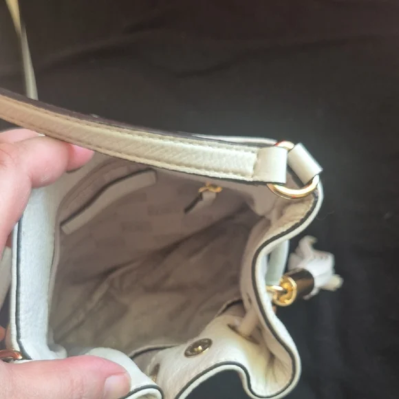 Michael Kors Ivory Crossbody Bag with Gold Accents - Picture 6 of 7